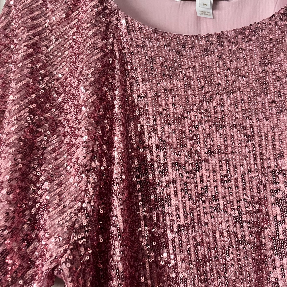 Lilly Pulitzer Pink Sequin Blouse - Picture 3 of 5